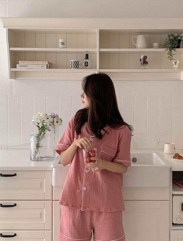【買2套減$20✨】Juuneedu 7 Days Cotton Short Sleeves Pajamas (7色) 短袖睡衣