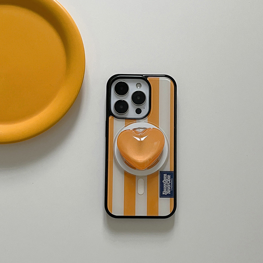【Set】Basic Stripe Label (Magsafe Bumper) + Magsafe Resin Tok