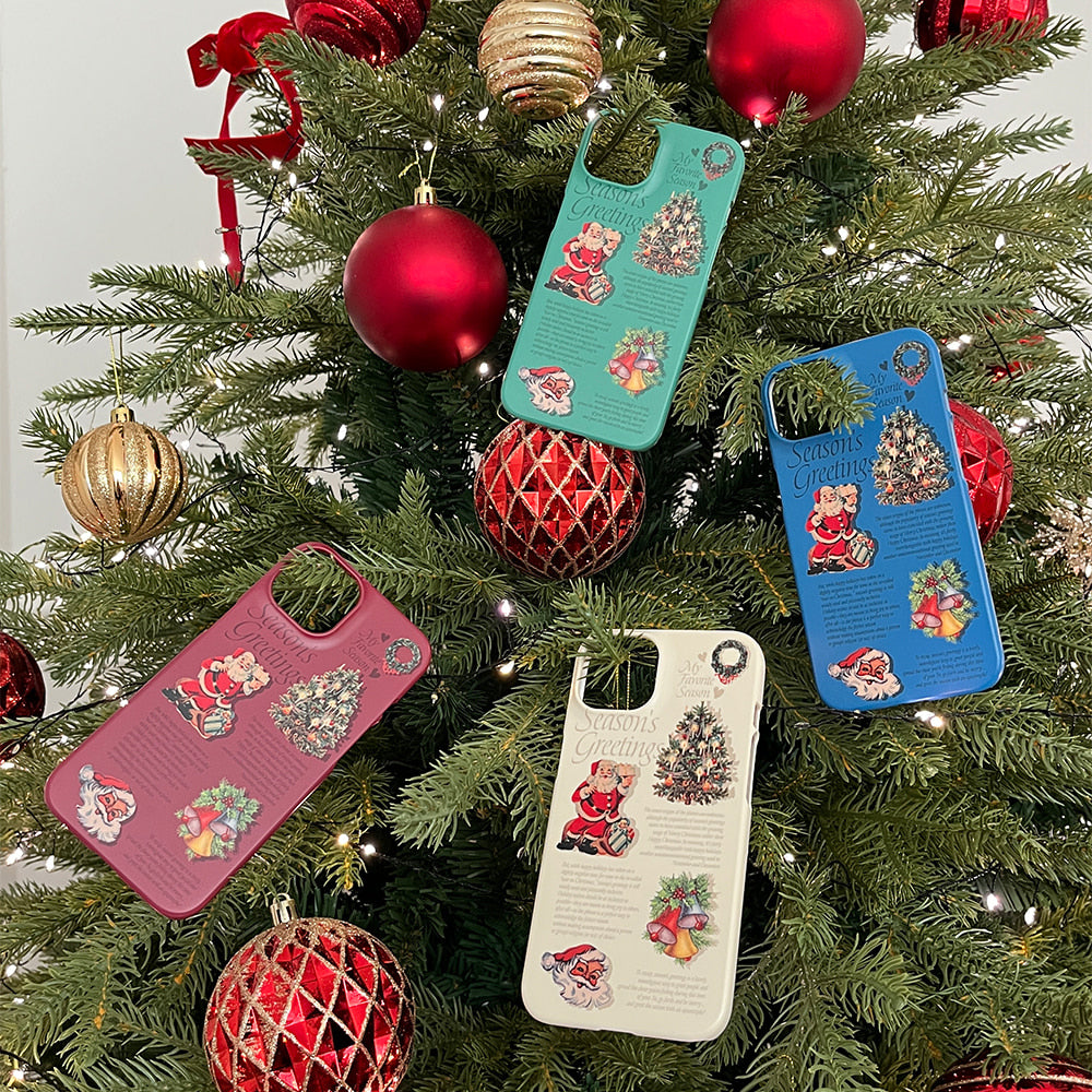 Vintage Seasons Greetings Phone Case (Hard/Card Storage)