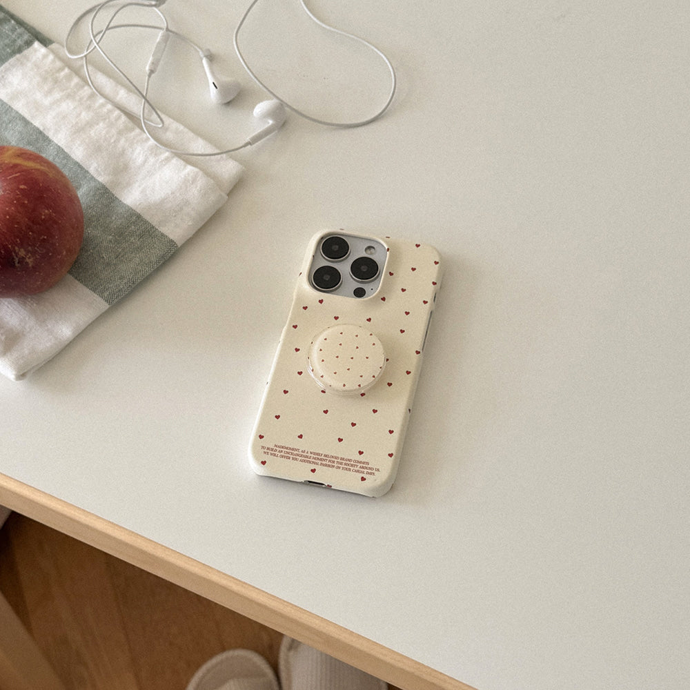 Dotty Love Phone Case (Hard/Card Storage/Magsafe) (4色)