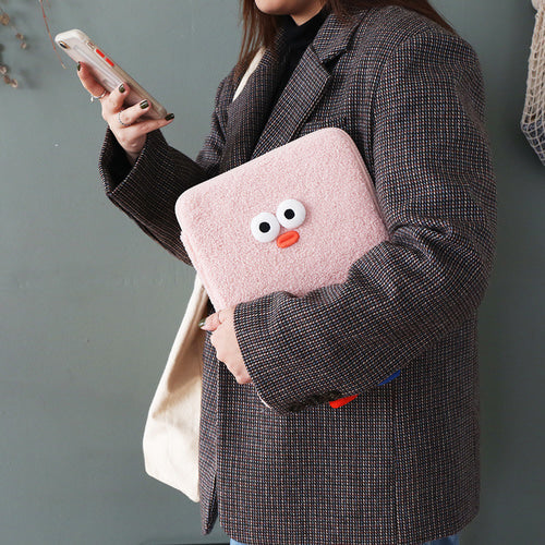 Romane Brunch Brother Pompom Boucle Ipad Pouch (3 Colors) (11 inch)