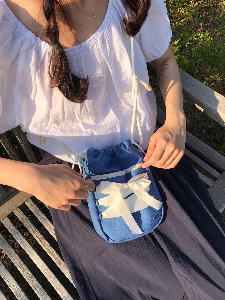 Ovuni Mini Sneaker Ribbon Bag (Nylon) - 3色