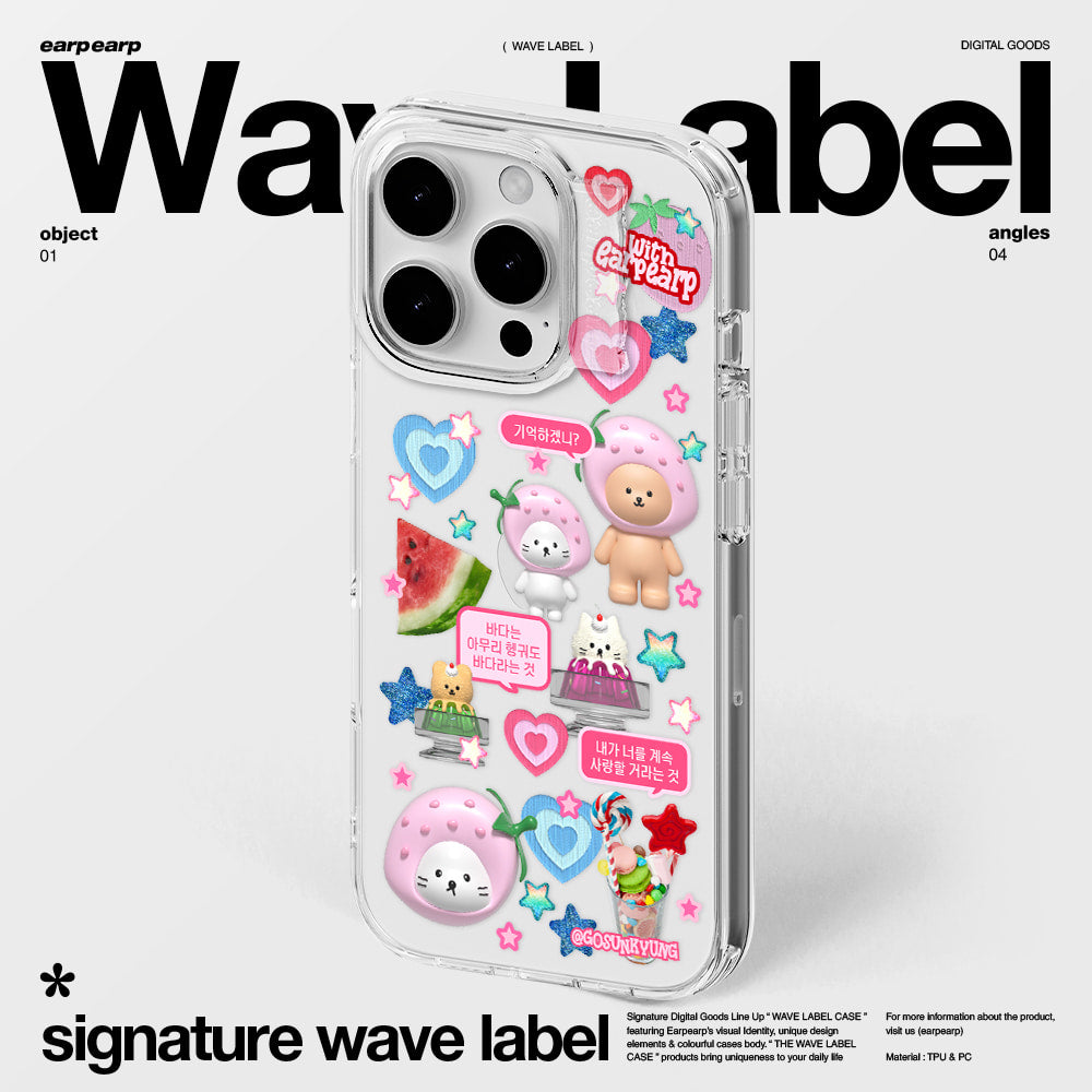 STRAWBERRY-LIKE FEELING-CLEAR (Wave Label Clear Case)