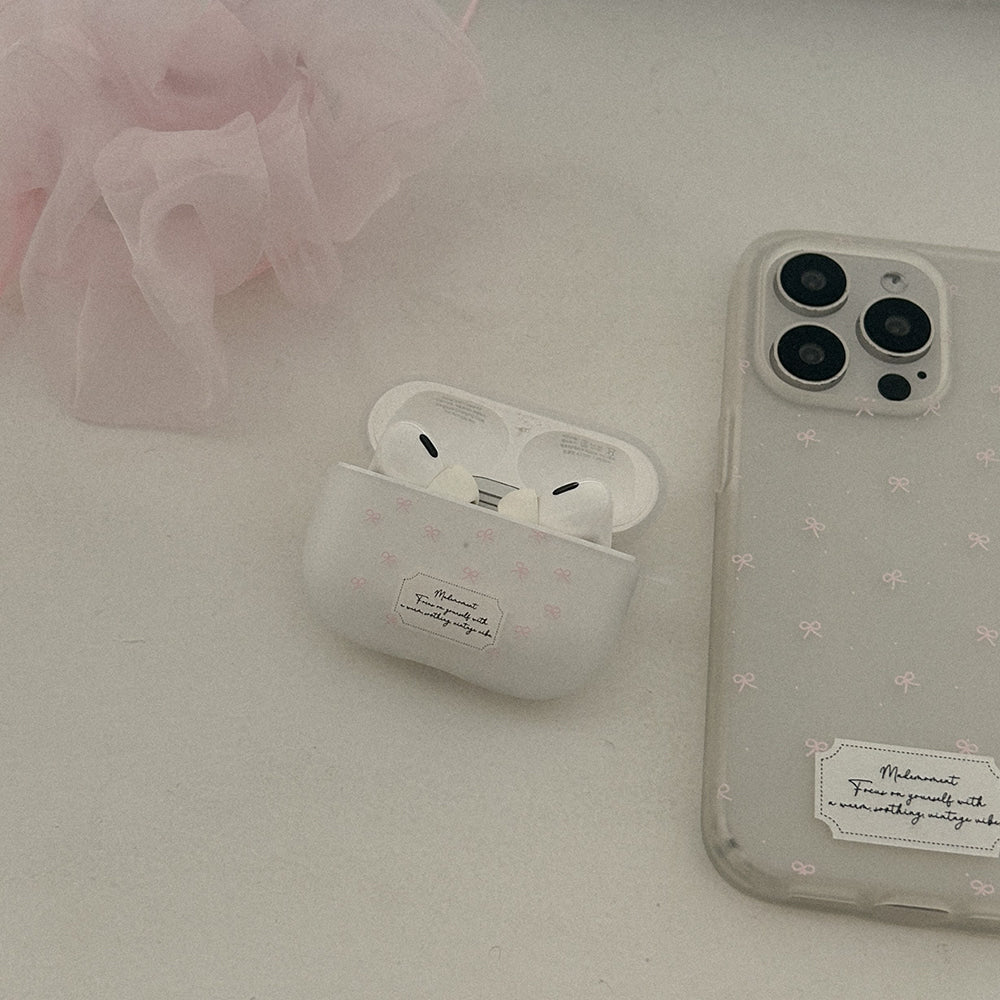 Mademoment Small Ribbon Pattern Airpods Case (半透明殼)