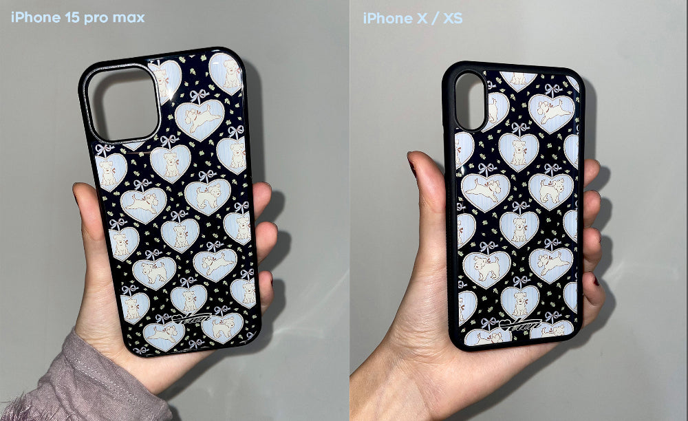 Twiner Puppy Black Phone Case (Epoxy)