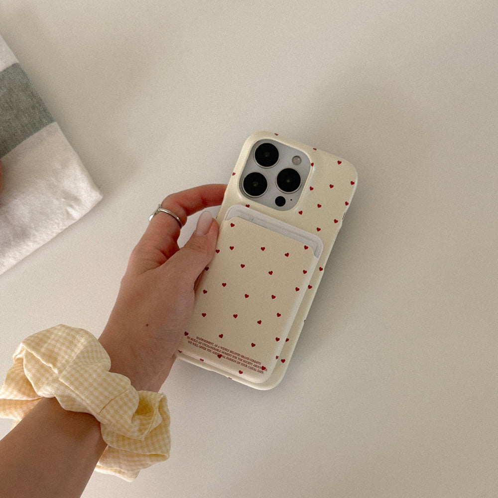 Dotty Love Phone Case (Hard/Card Storage/Magsafe) (4色)