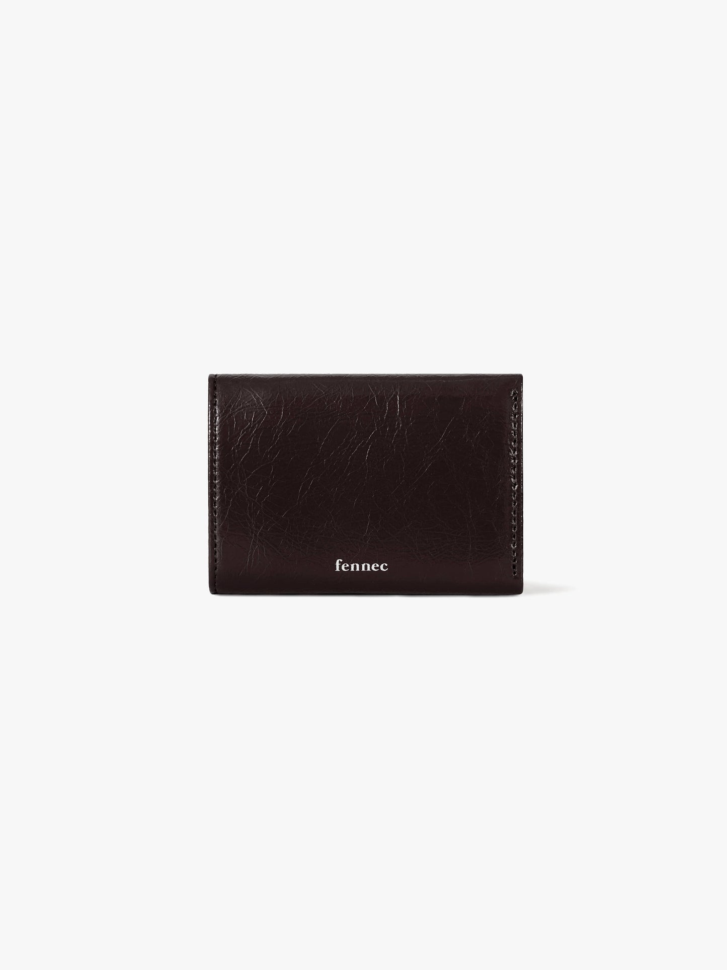 Fennec Crinkle Triangle Triple Wallet - Espresso