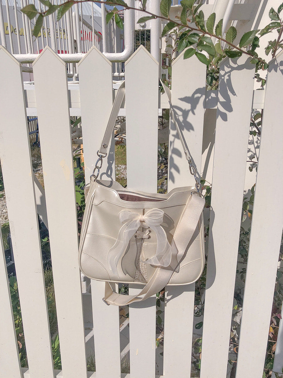 Ovuni Bustier Ribbon Bag - Ivory