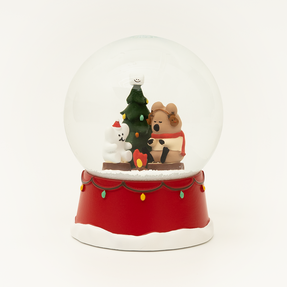 Dinotaeng Tales around the bonfire snow globe