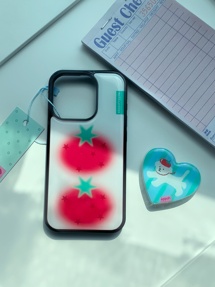 Eppah White Star & Tomato Case (Epoxy bumper/Glass/Magsafe)