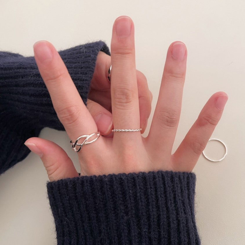 Biot Bold Ring Set (2color/5pcs)