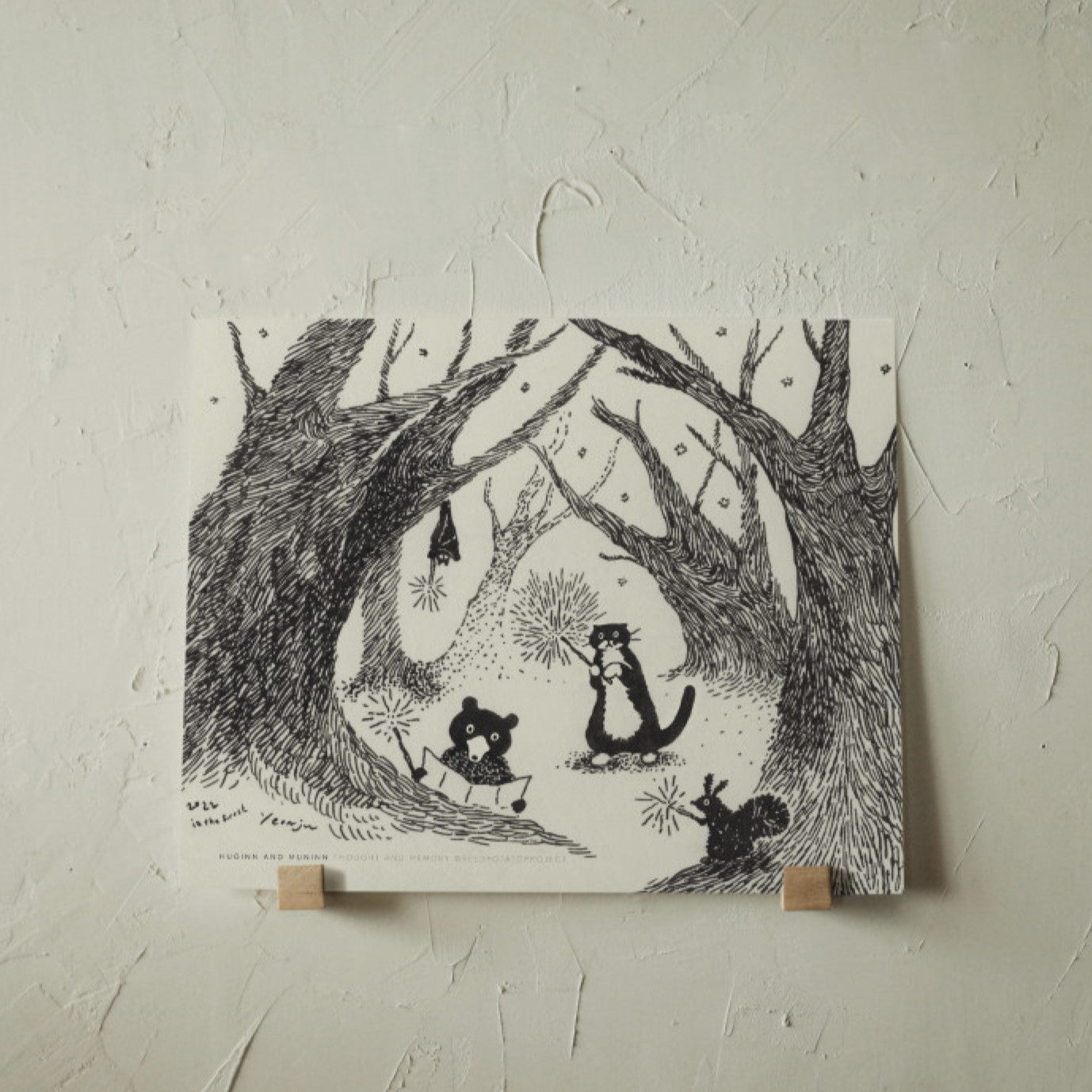 Huginn and Muninn Mini poster_magical forest