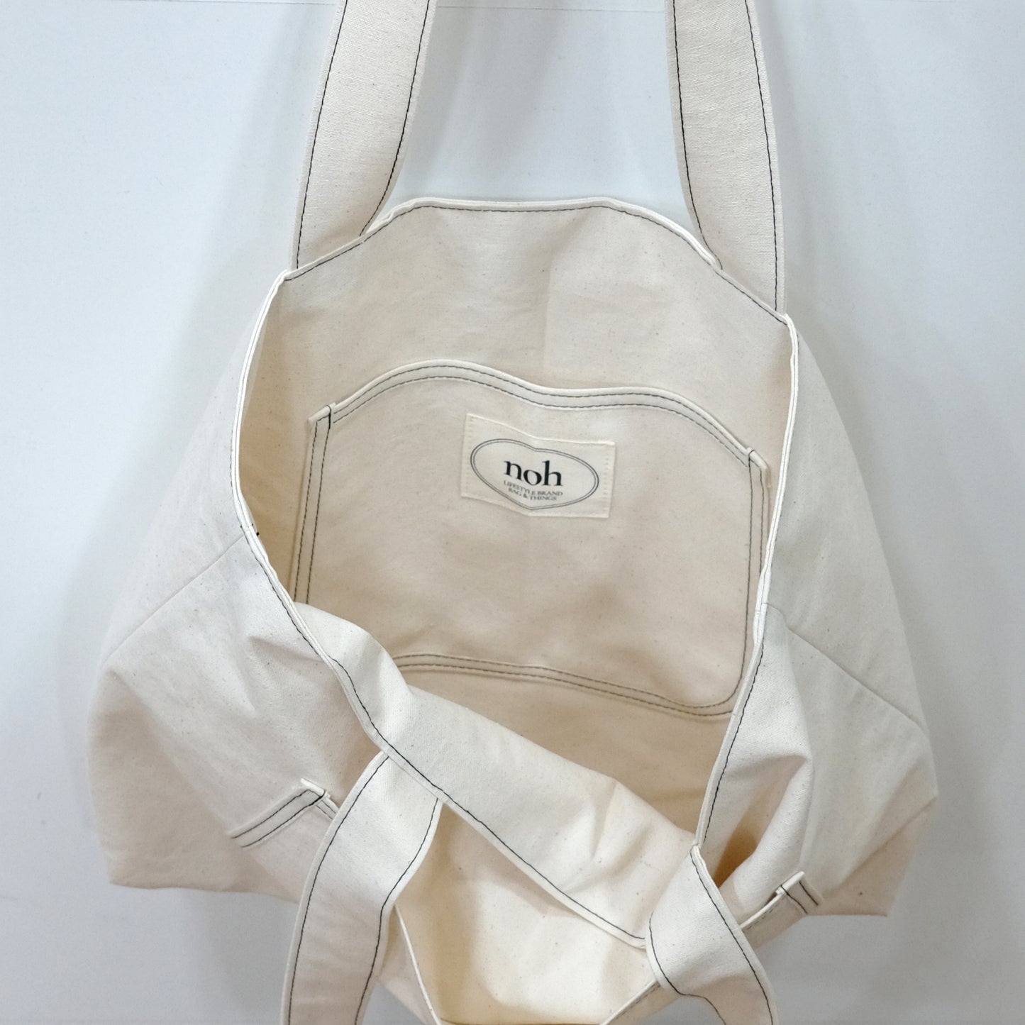 NOH Stitch pocket bag (Black/Ivory)