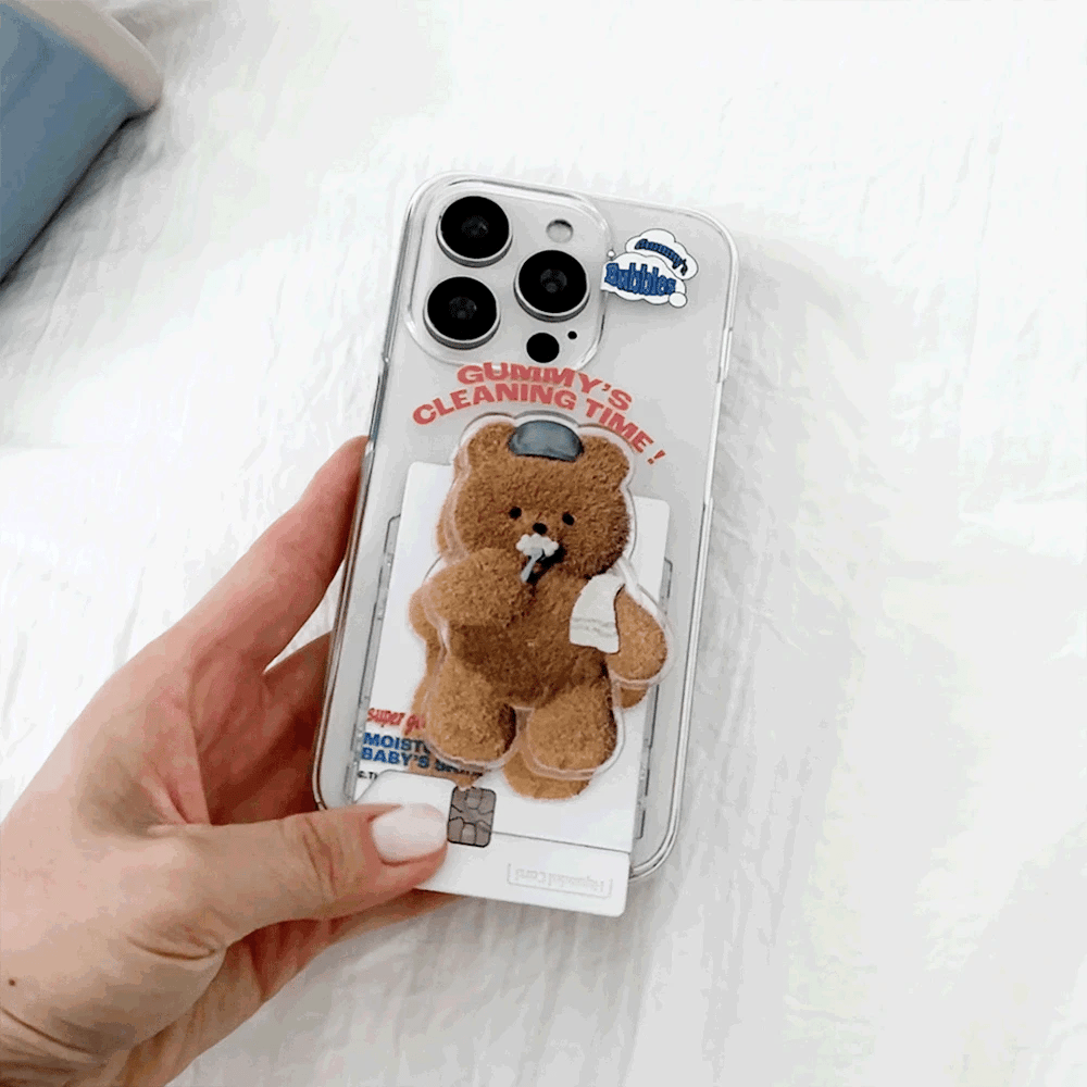 【Set】Cleaning Time Gummy (透明插卡款) + Acrylic Tok