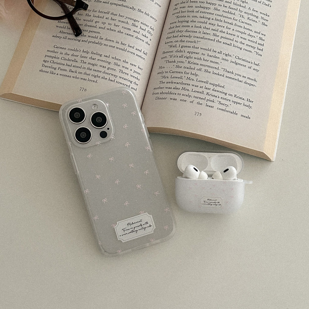 Mademoment Small Ribbon Pattern Airpods Case (半透明殼)