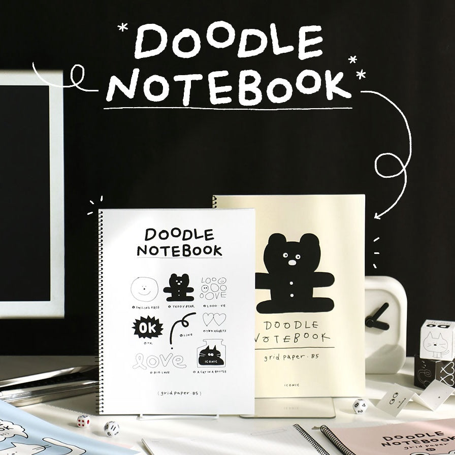 Iconic Doodle Grid Notebook (05-08)