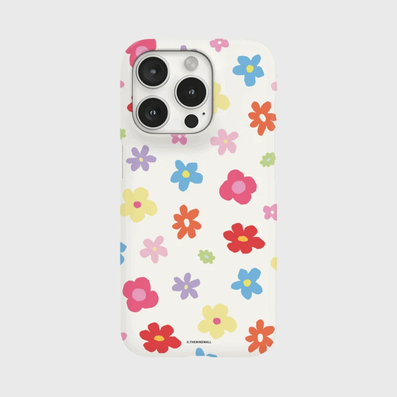 Doodle Flower Pattern Phone Case (Hard/Card Storage)