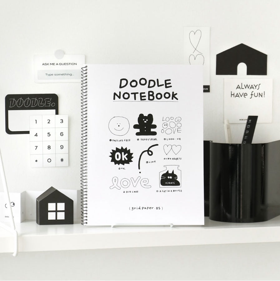 Iconic Doodle Grid Notebook (05-08)