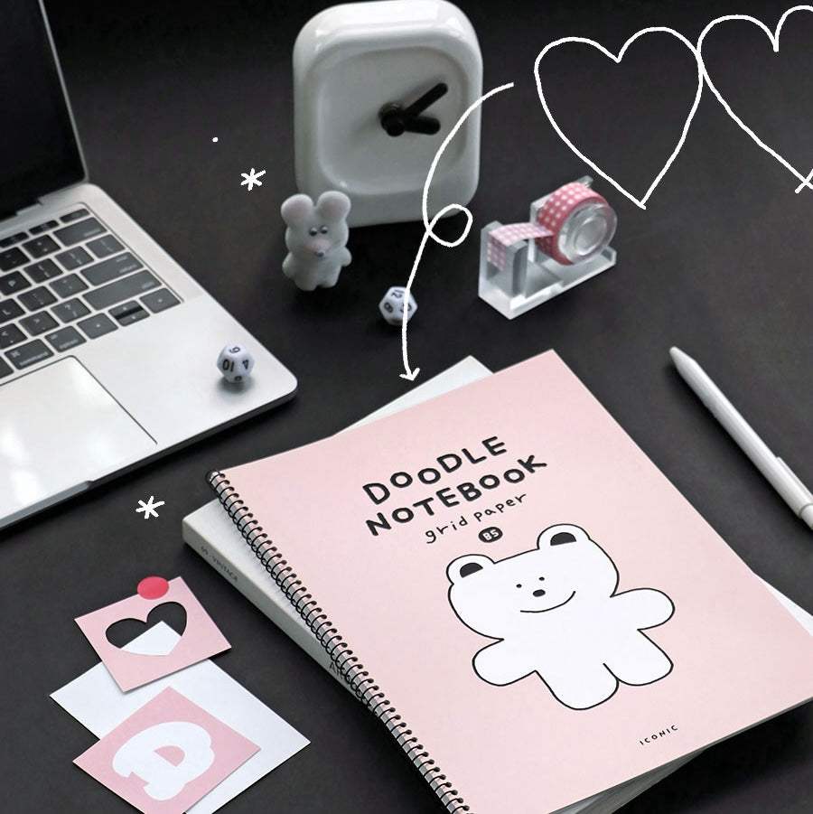 Iconic Doodle Grid Notebook (05-08)