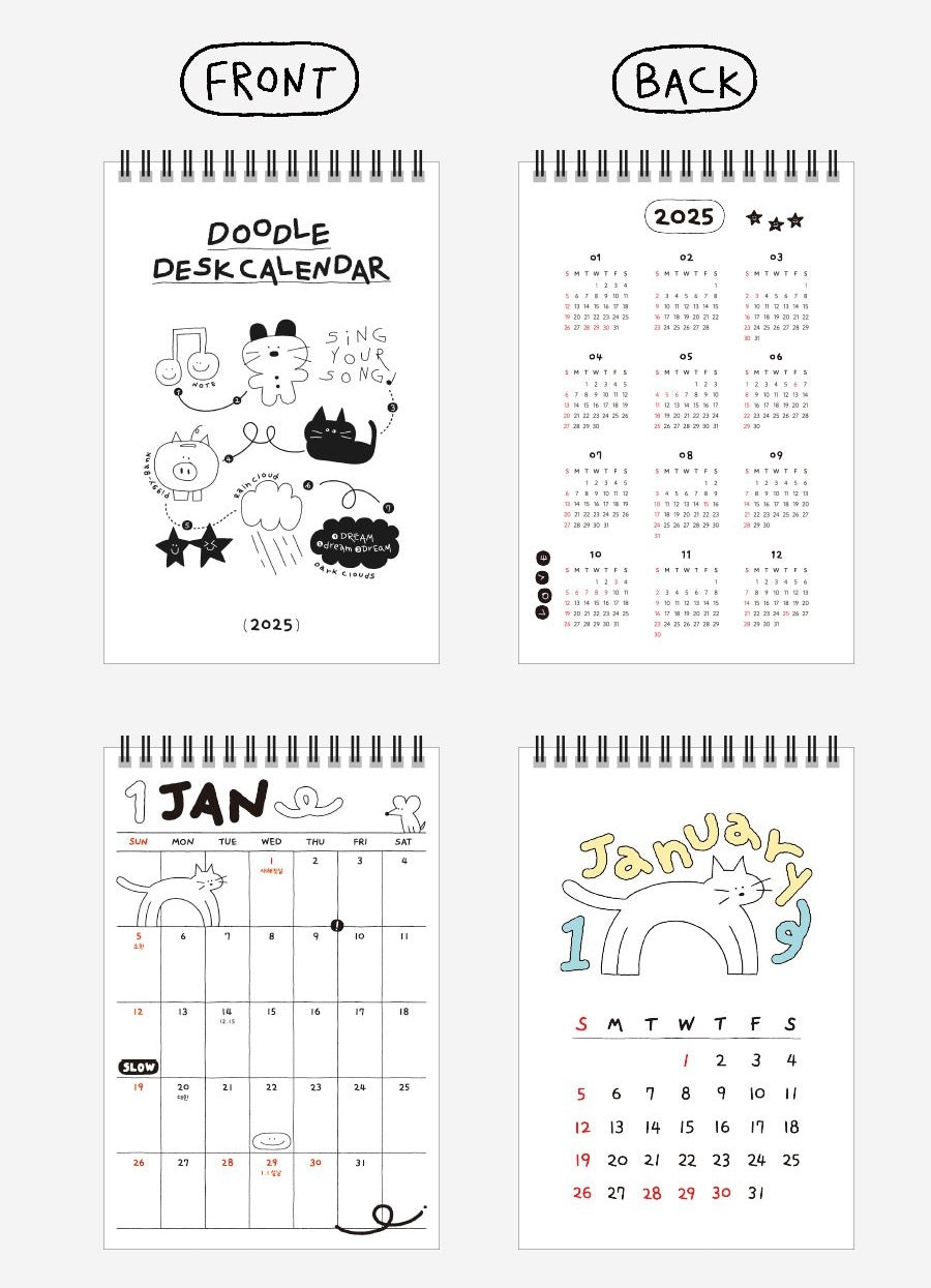 Iconic 2025 Doodle Calendar