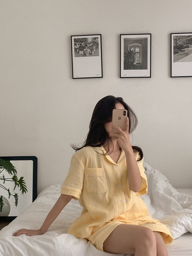 【買2套減$20✨】Juuneedu 7 Days Cotton Short Sleeves Pajamas (7色) 短袖睡衣