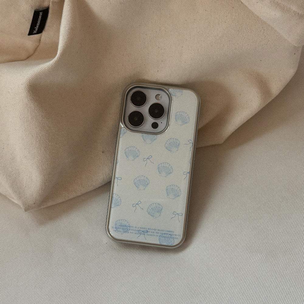 Pearl Shell Phone Case (Silver bumper case)