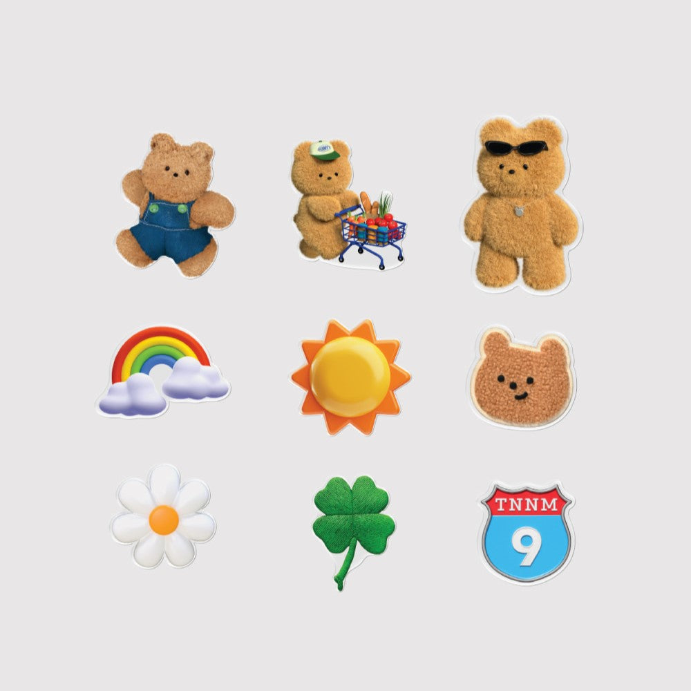 Theninemall Gummy DIY Acrylic Sticker Set (9P)