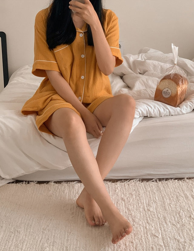 【買2套減$20✨】Juuneedu 7 Days Cotton Short Sleeves Pajamas (7色) 短袖睡衣