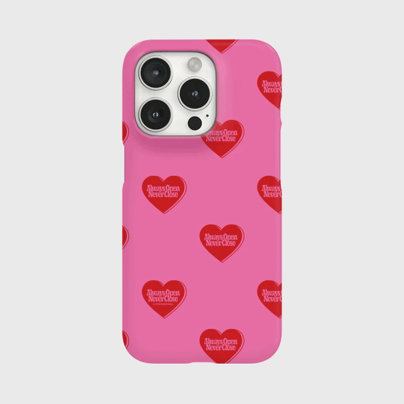 Vintage Heart Label Pattern Phone Case (Hard/Card Storage)