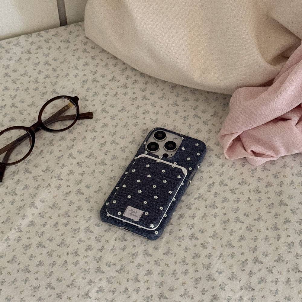 Denim Bloom Phone Case (Hard/Card Storage/Magsafe)