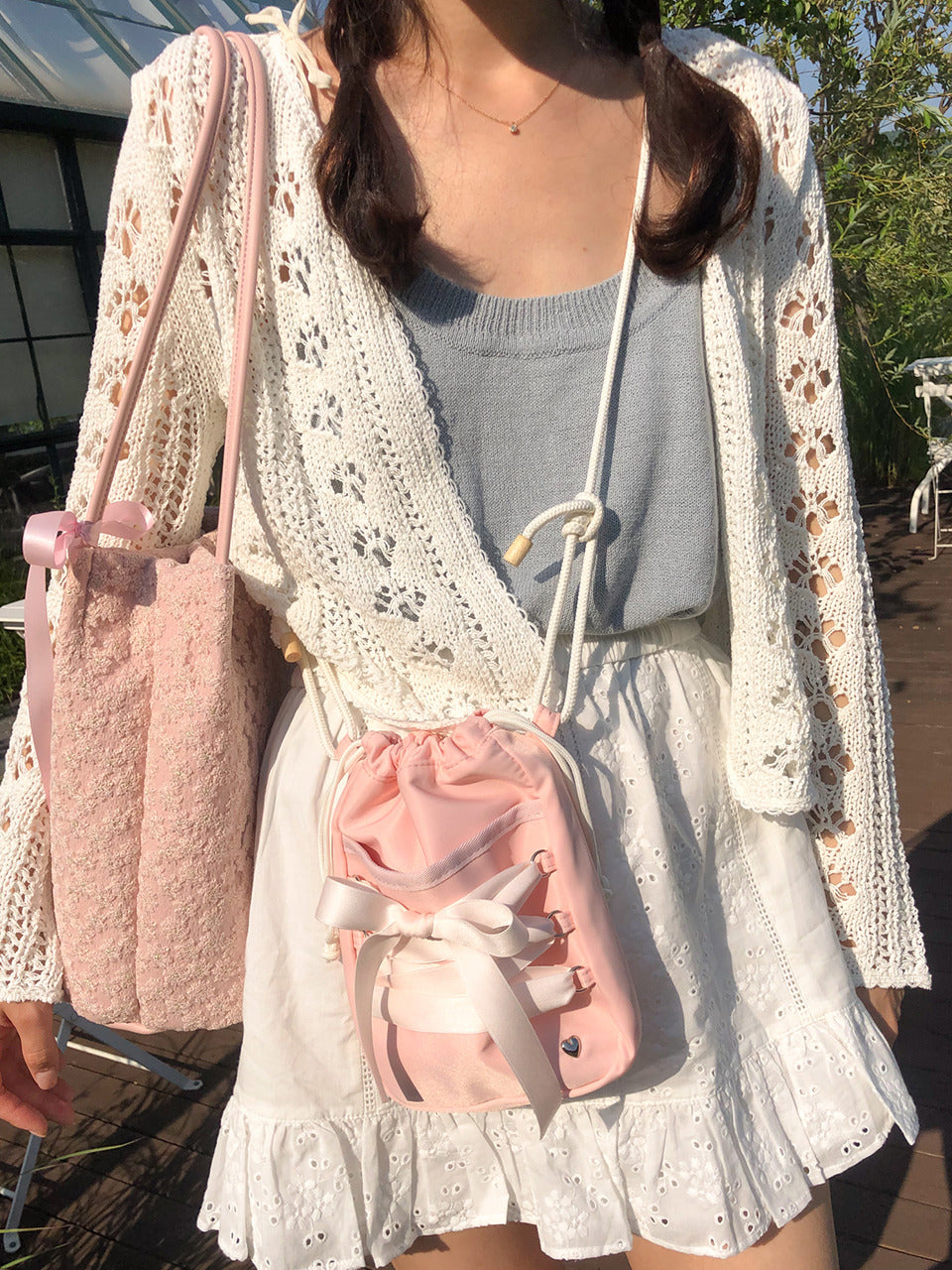 Ovuni Mini Sneaker Ribbon Bag (Nylon) - 3色