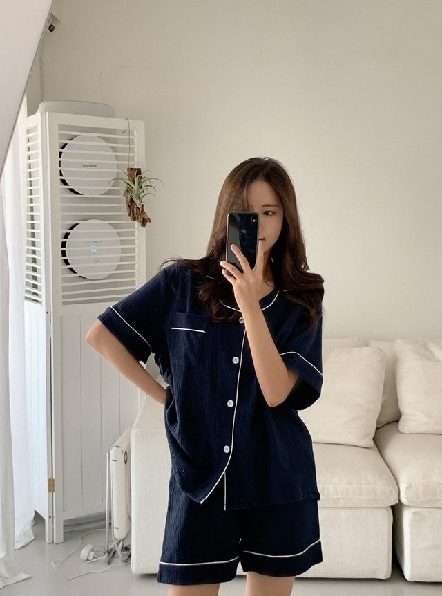 【買2套減$20✨】Juuneedu 7 Days Cotton Short Sleeves Pajamas (7色) 短袖睡衣