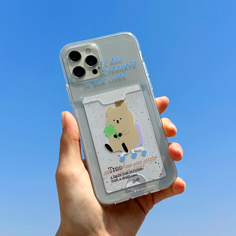 547 Lucky Quokka (Card Pocket Jelly Case 透明插卡款)