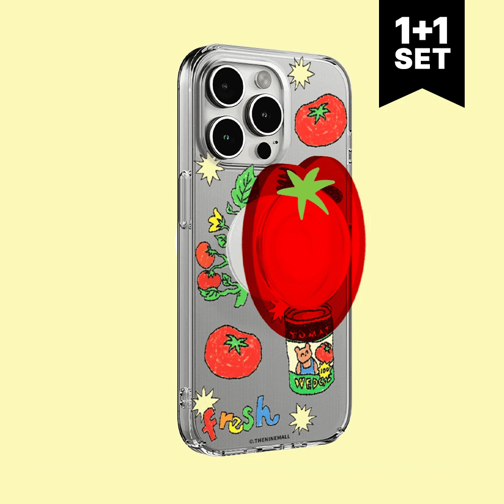 【Set】Tomato Drawing Pattern (Hard Clear) +Acrylic Tok