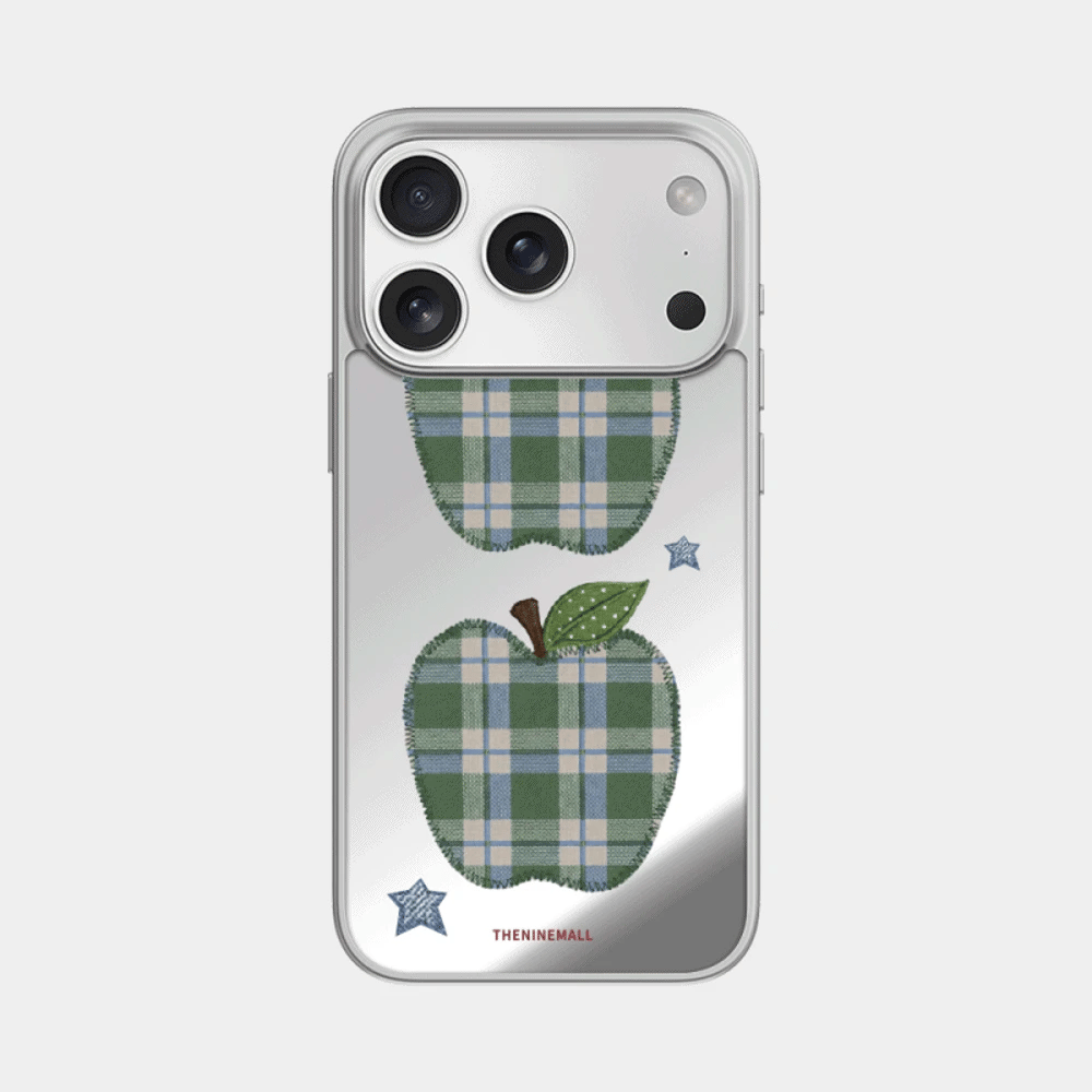 Vintage Gingham Patch Phone Case (Mirror silver bumper case)