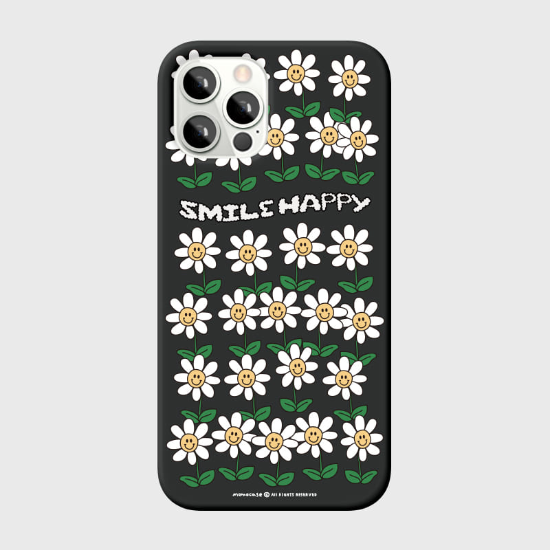 549 Happy Daisy Black Phone Case (Hard 普通硬殼)