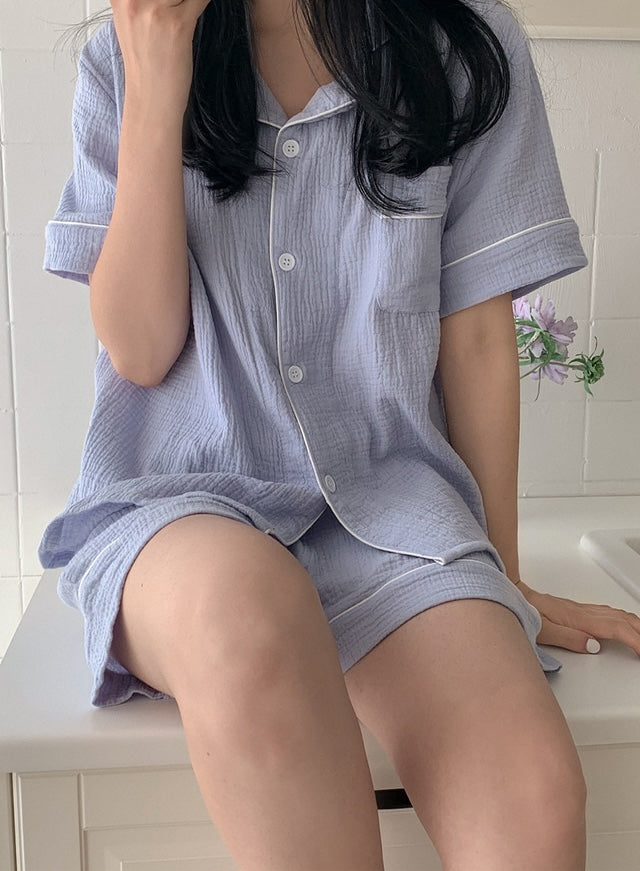 【買2套減$20✨】Juuneedu 7 Days Cotton Short Sleeves Pajamas (7色) 短袖睡衣