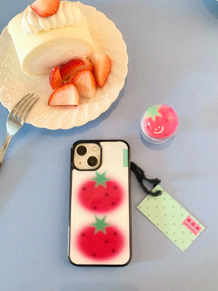 Eppah White Star & Tomato Case (Epoxy bumper/Glass/Magsafe)