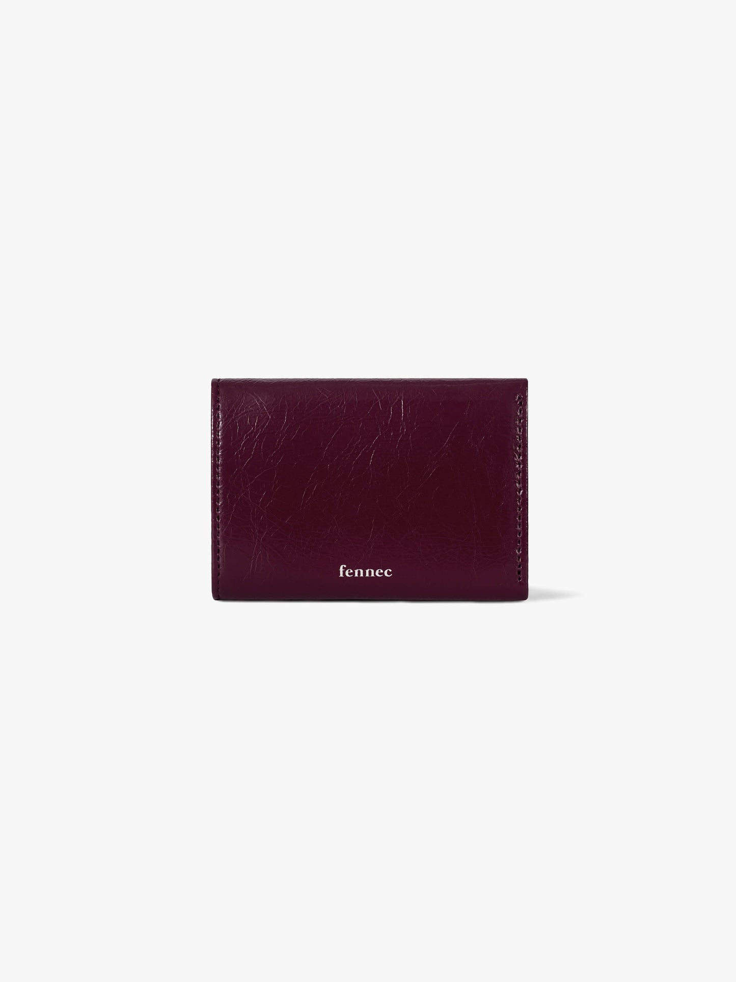Fennec Crinkle Triangle Triple Wallet - Deep cherry
