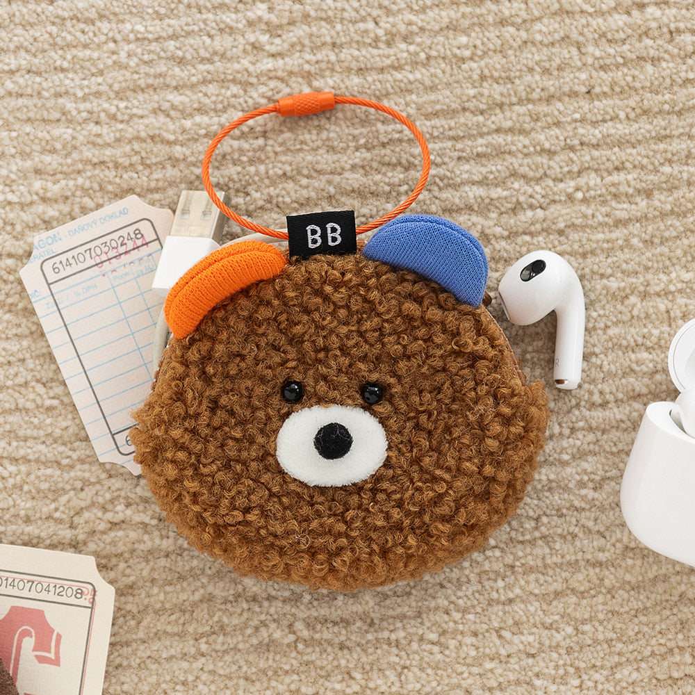 Romane Brunch Brother Fluffy Airpods Pouch (4色)