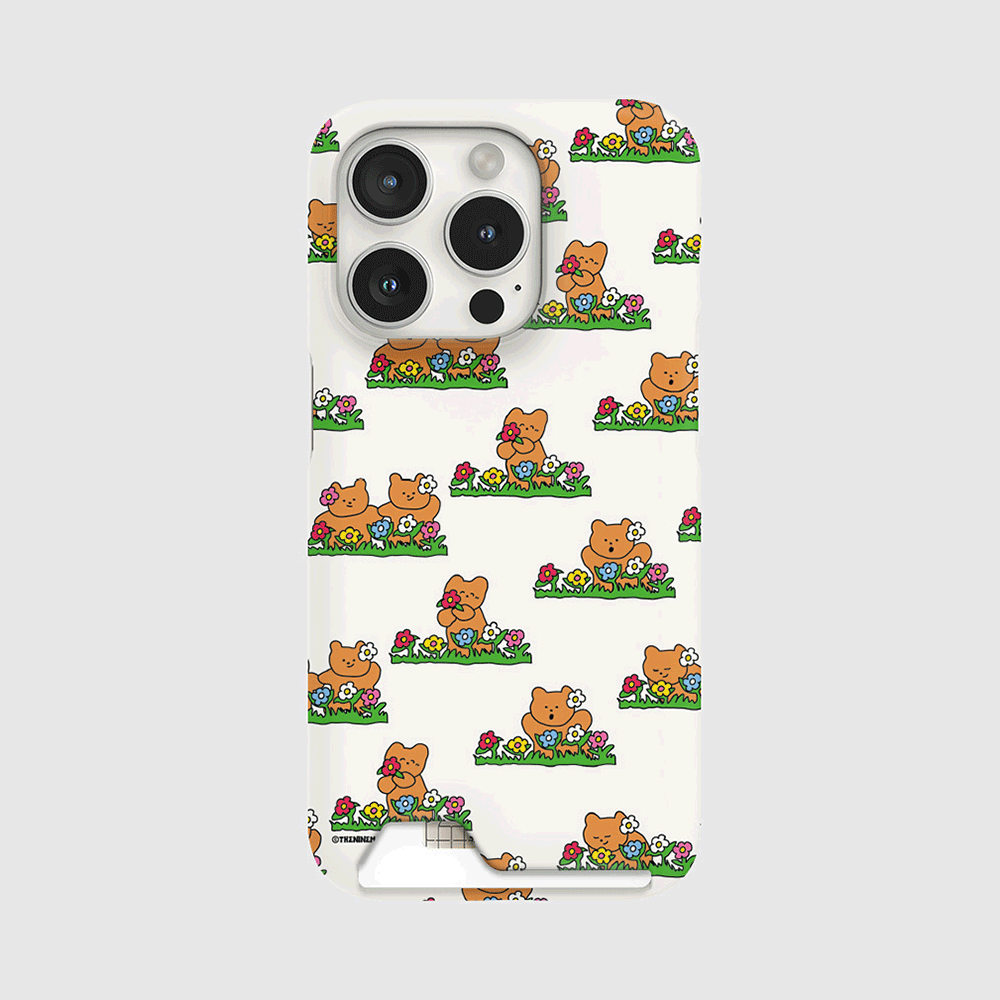 Pattern Garden Gummy Phone Case (Hard/Card Storage)