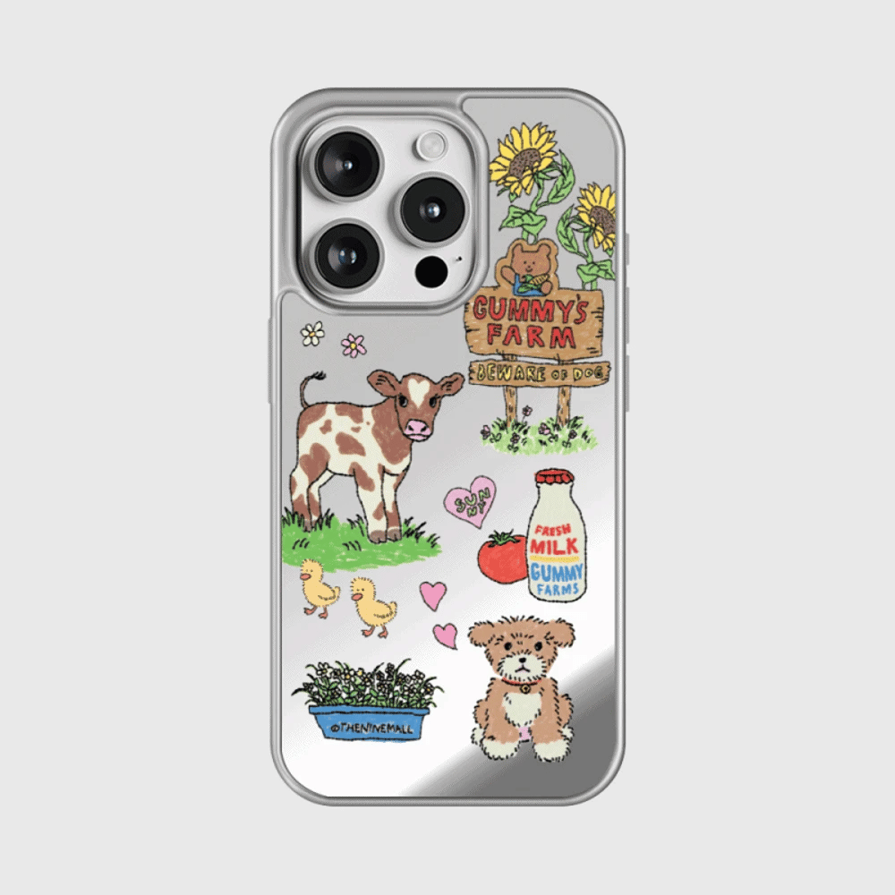 Gummys Farm Drawing Pattern Phone Case (Mirror silver bumper case)