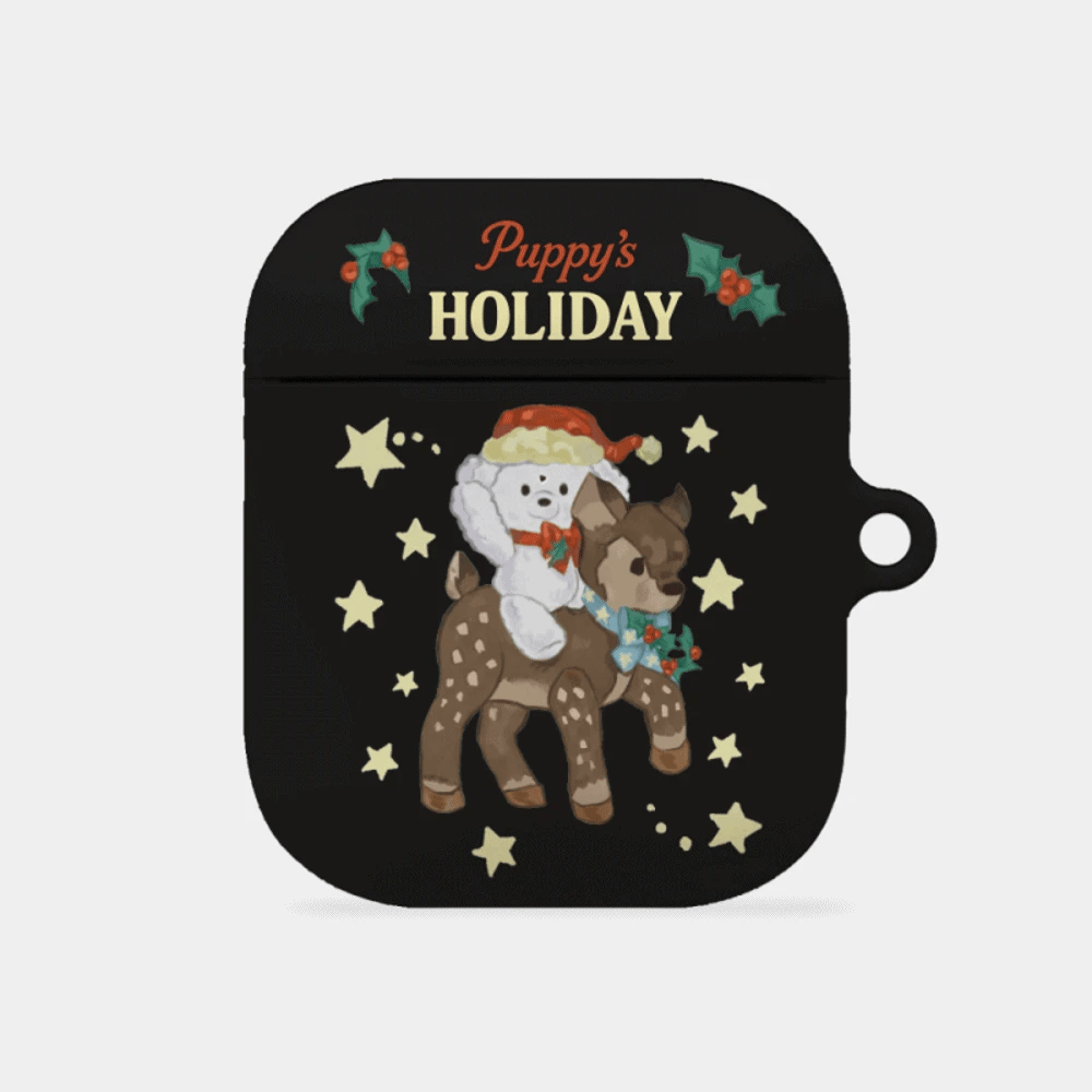 【Xmas Sale🎄】Puppys Holiday Ride Airpods Case (Hard 硬殼)