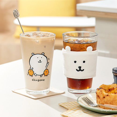 Joke Bear Glass Mug+Holder 玻璃杯+杯套