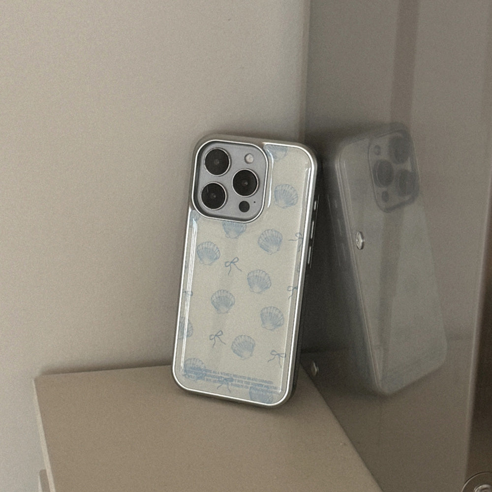Pearl Shell Phone Case (Silver bumper case)