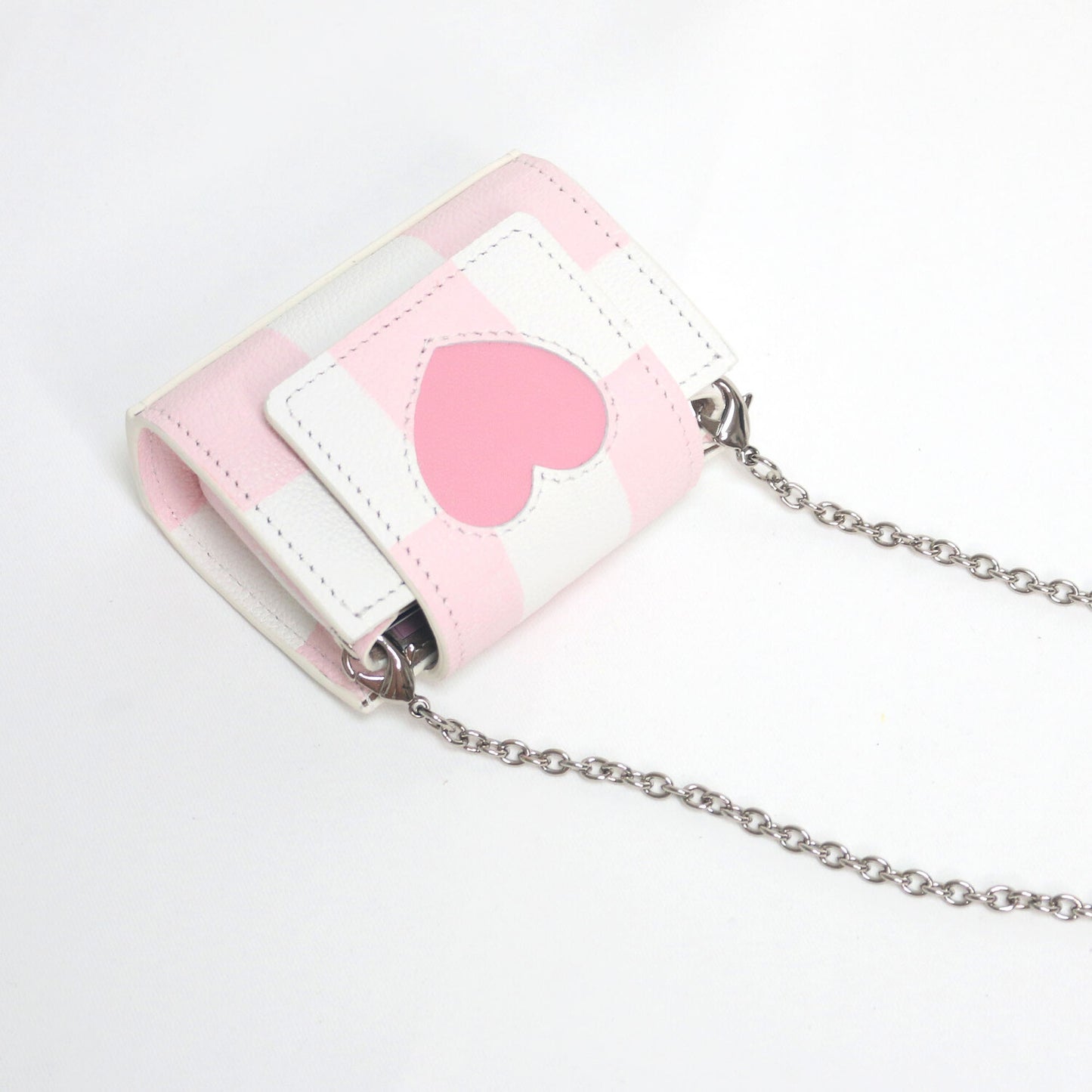 Keike 'shape of' microbag - pink check