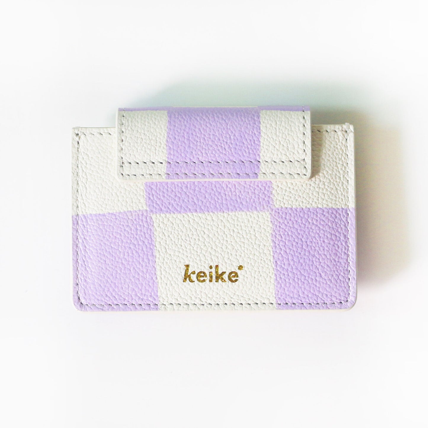 Keike 'shape of' wallet - purple check