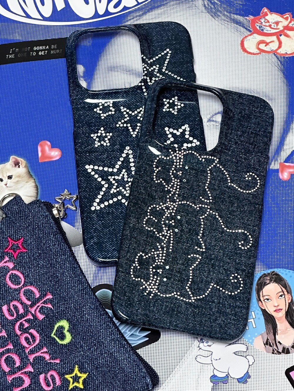 【現貨95折】Mafavarchive cat cubic jean hard case #iphone 13