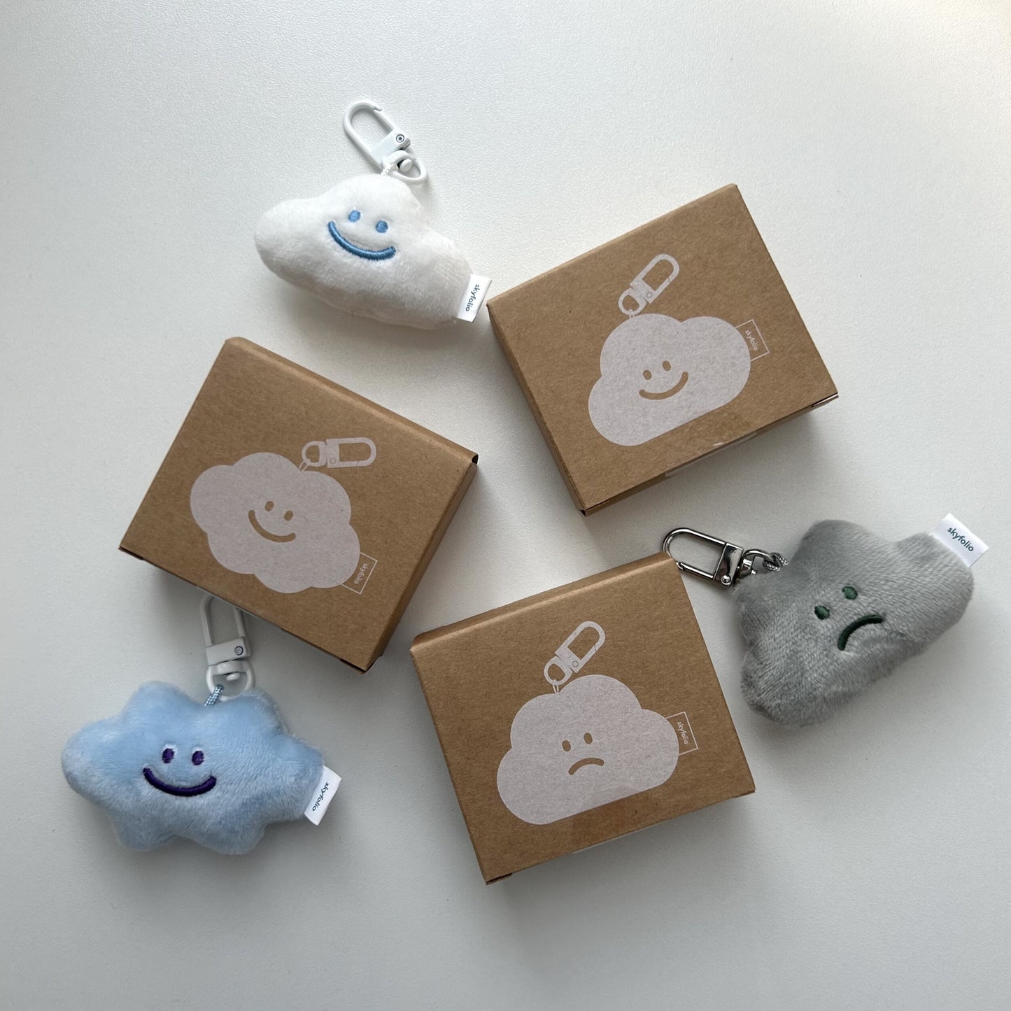【現貨95折】Skyfolio Jjoggomi Keyring #White cloud