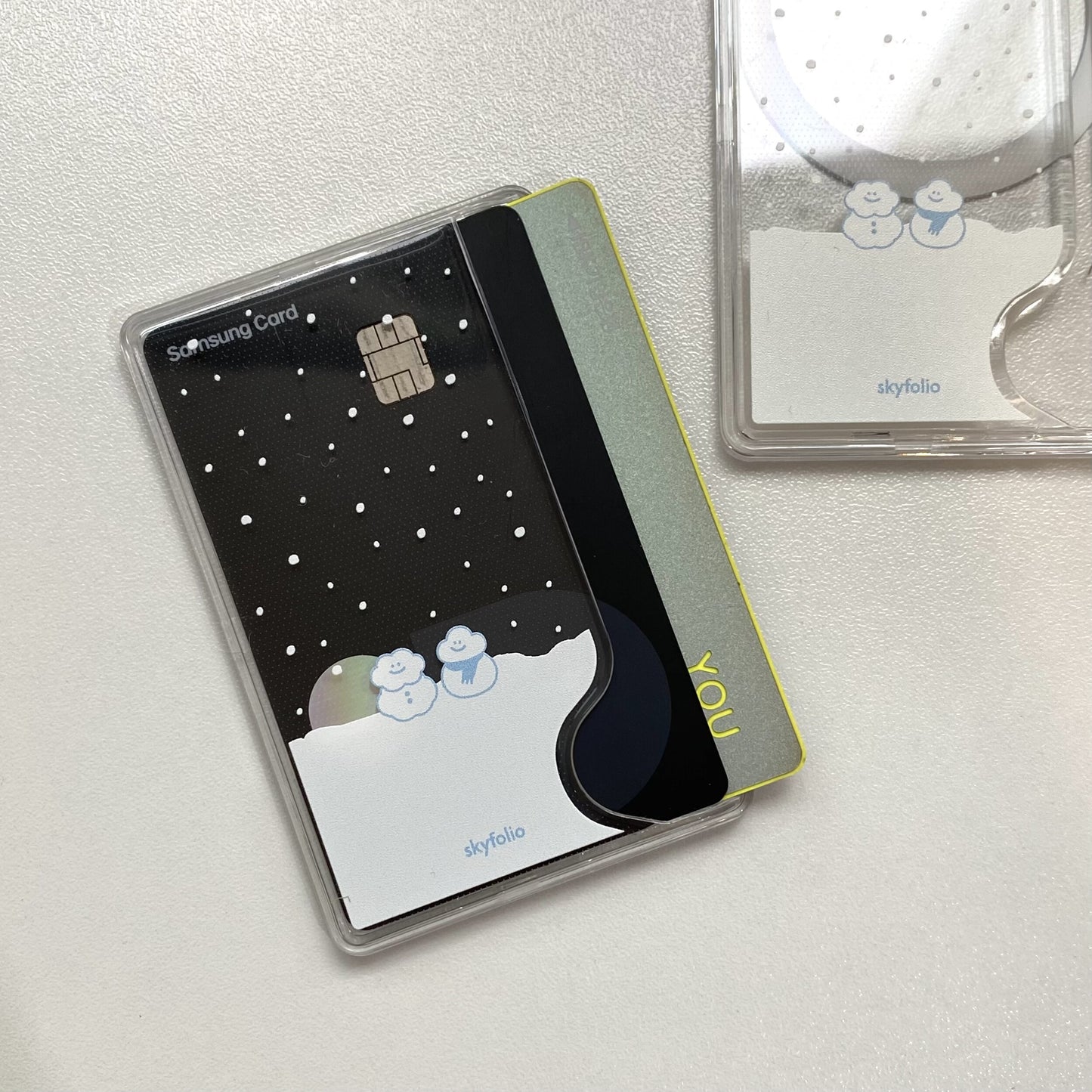 Skyfolio (Renewal ver.) Cloud Snowman Magsafe Card Slot 透明卡殼